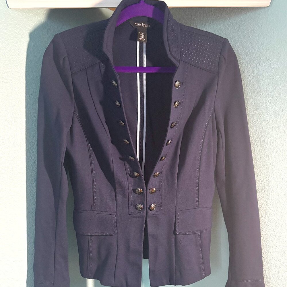White House Black Market Blazer/Suit Jacket - Size 6 - Navy Blue